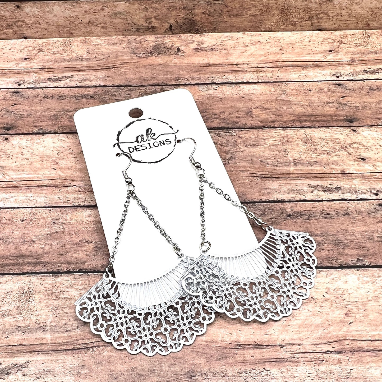 Dissent Lace Collar RBG Inspired Justice Filigree  Earrings
