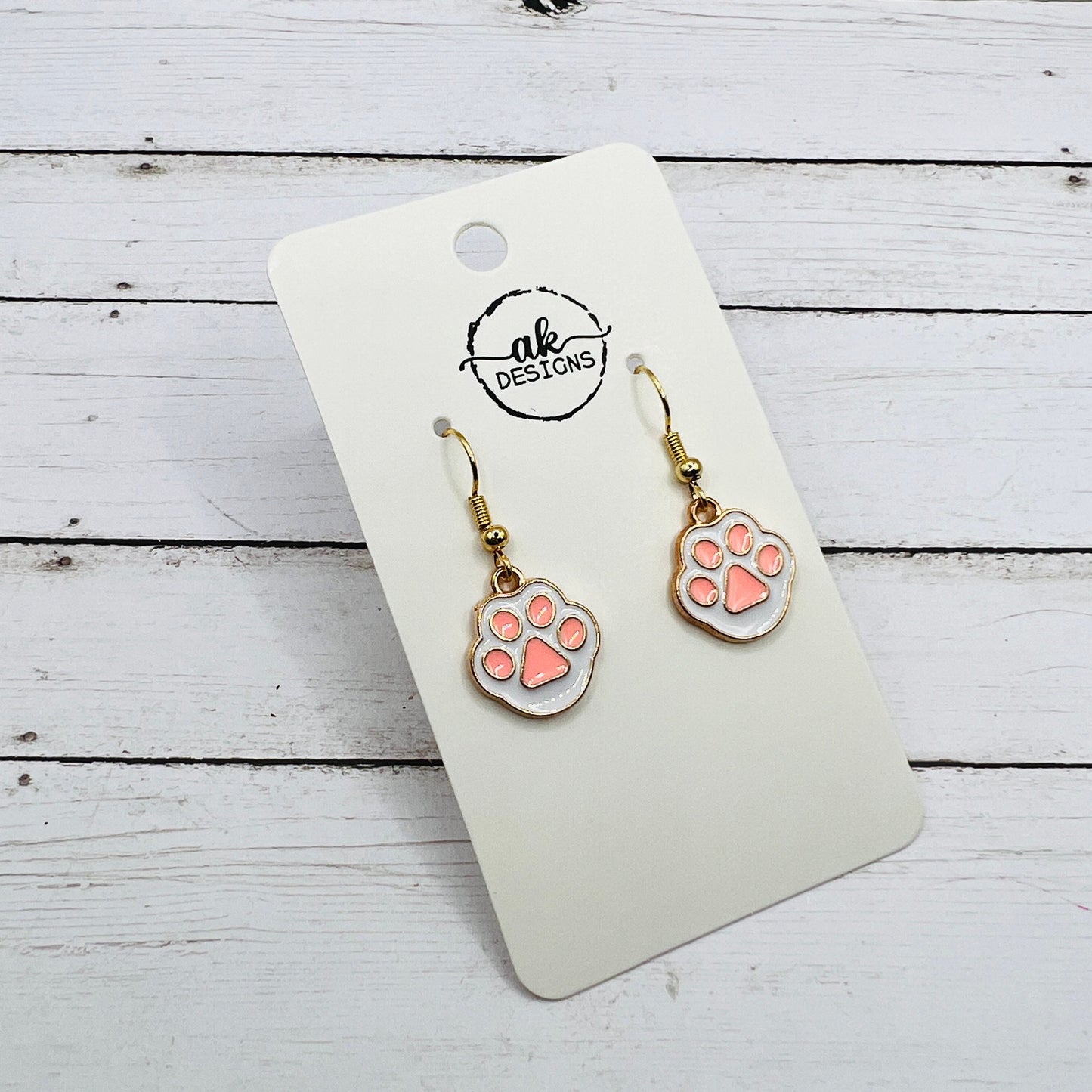 Cat Paw Print Kitty Cat Lover Earrings - Clearance