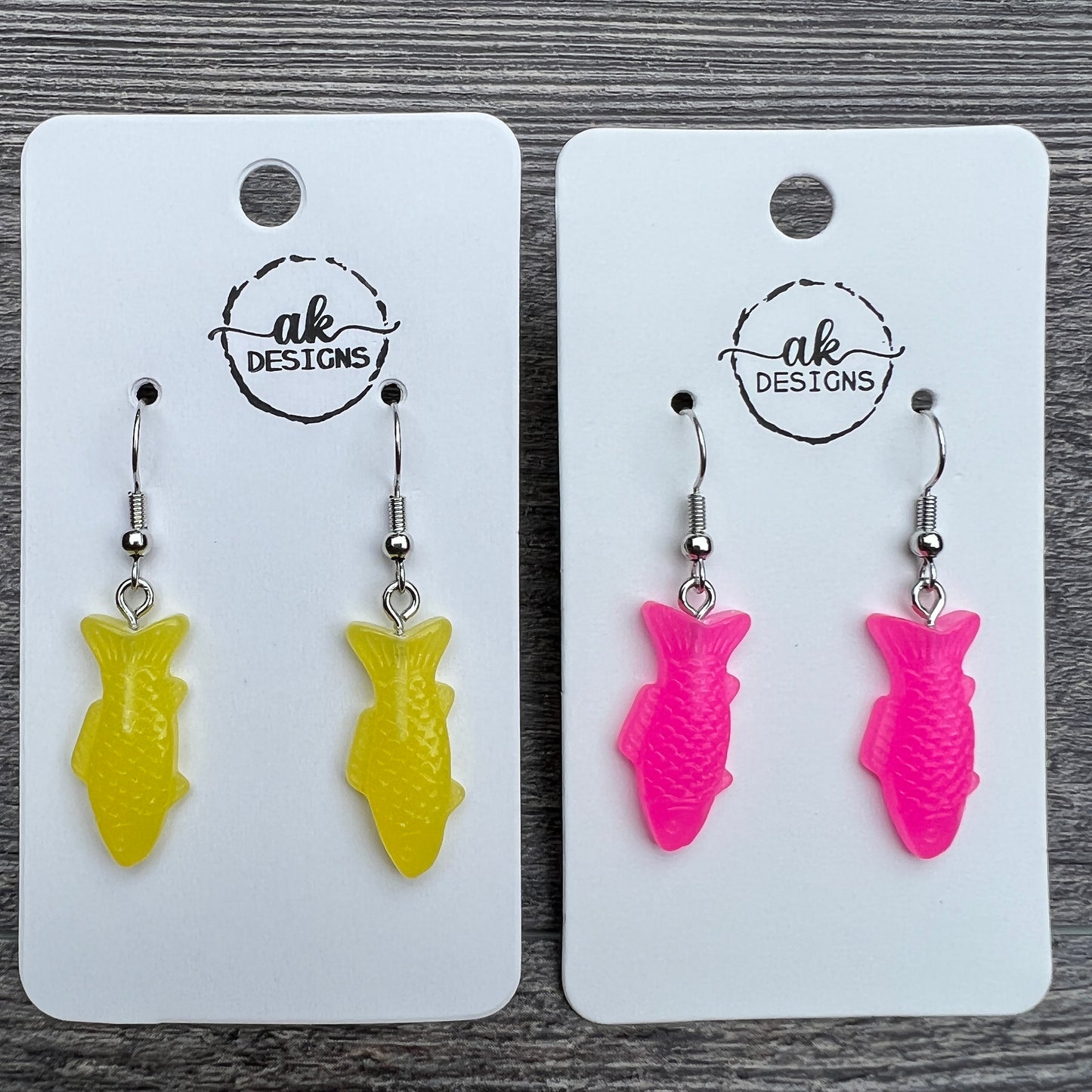 Gummy Candy Fish Hypoallergenic Resin Earrings