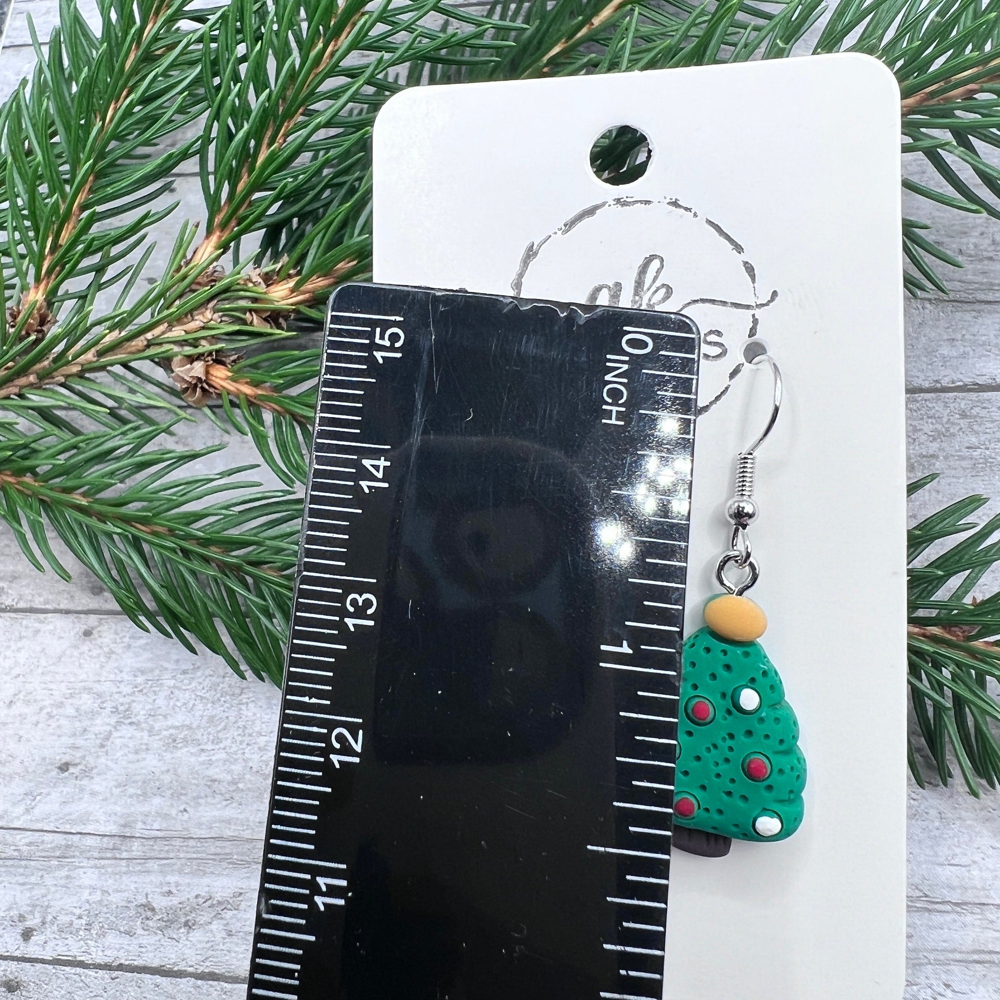 Christmas Tree Kawaii Cartoon Resin Dangle Hypoallergenic Holiday Earrings