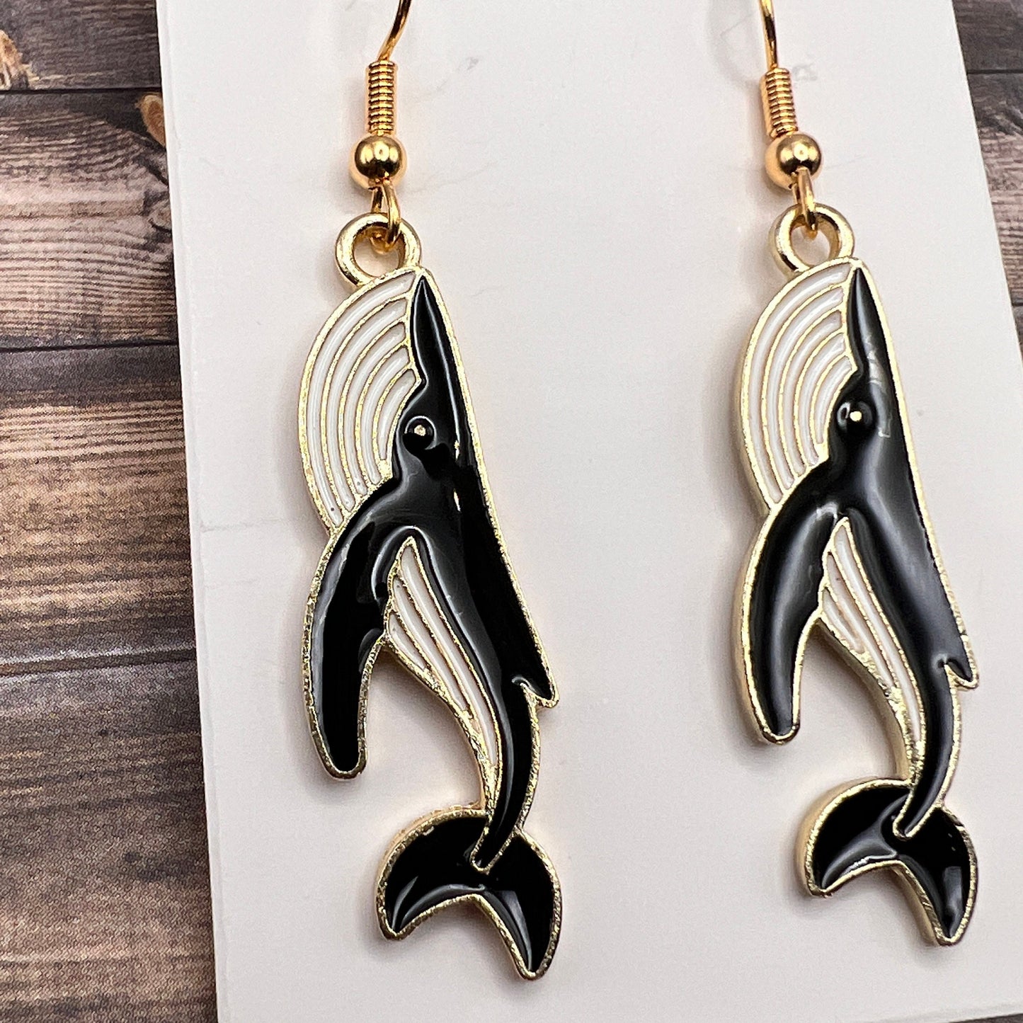 Bold Humpback Orca Whale Earrings