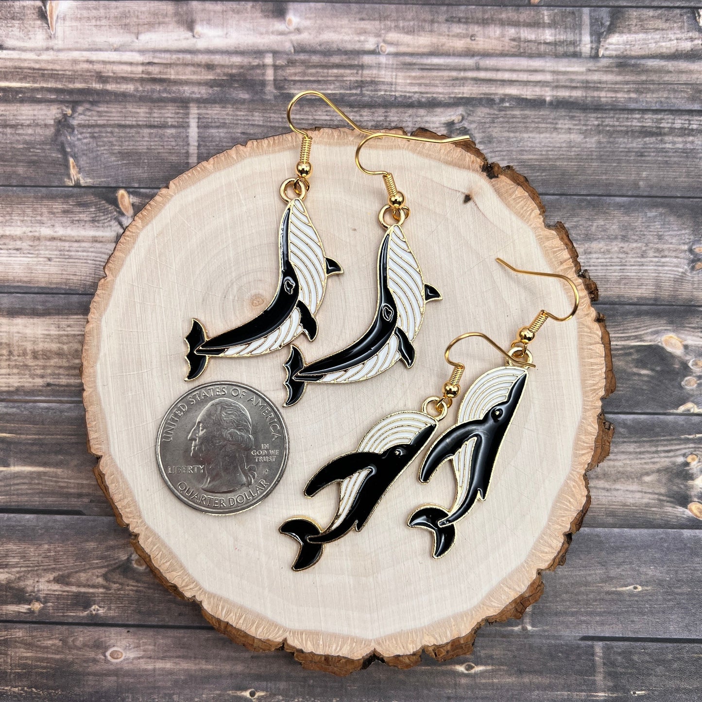 Bold Humpback Orca Whale Earrings