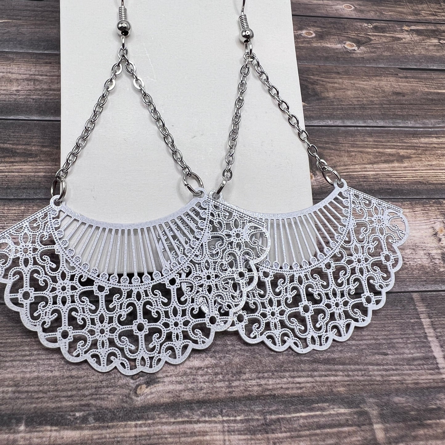 Dissent Lace Collar RBG Inspired Justice Filigree  Earrings