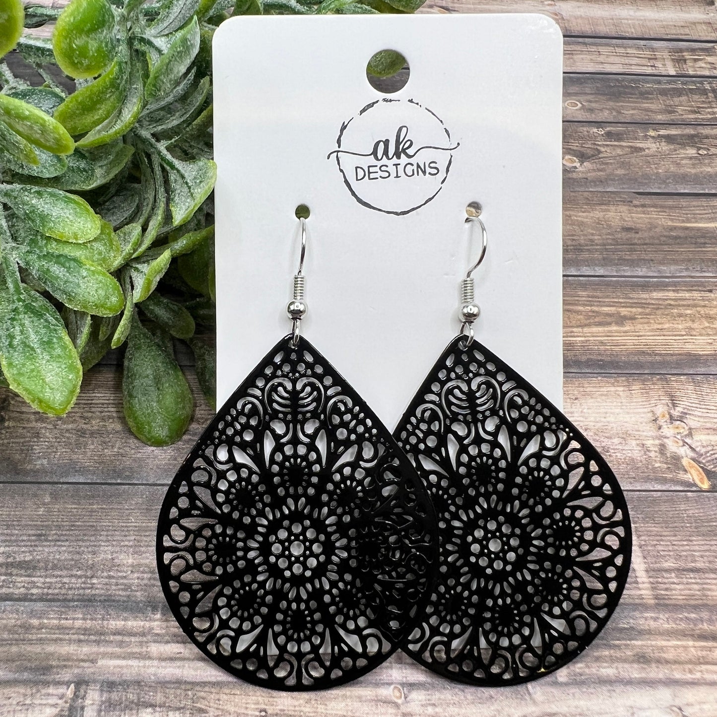 Teardrop Filigree Design Earrings - Clearance