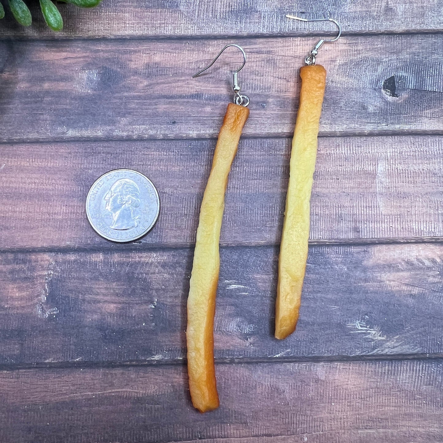 French Fry Earrings Long Dramatic Quirky (&Hilarious) Fast Food Fries | Hypoallergenic Realistic
