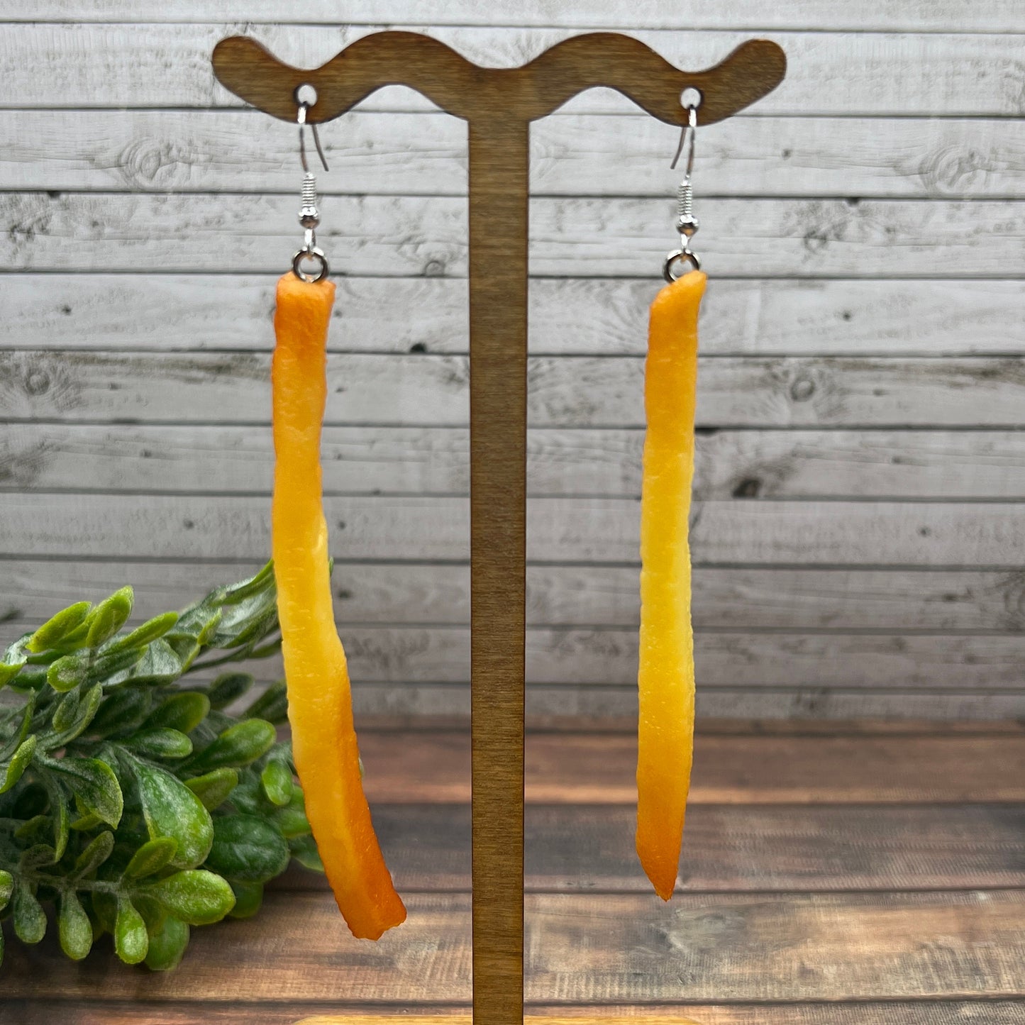French Fry Earrings Long Dramatic Quirky (&Hilarious) Fast Food Fries | Hypoallergenic Realistic