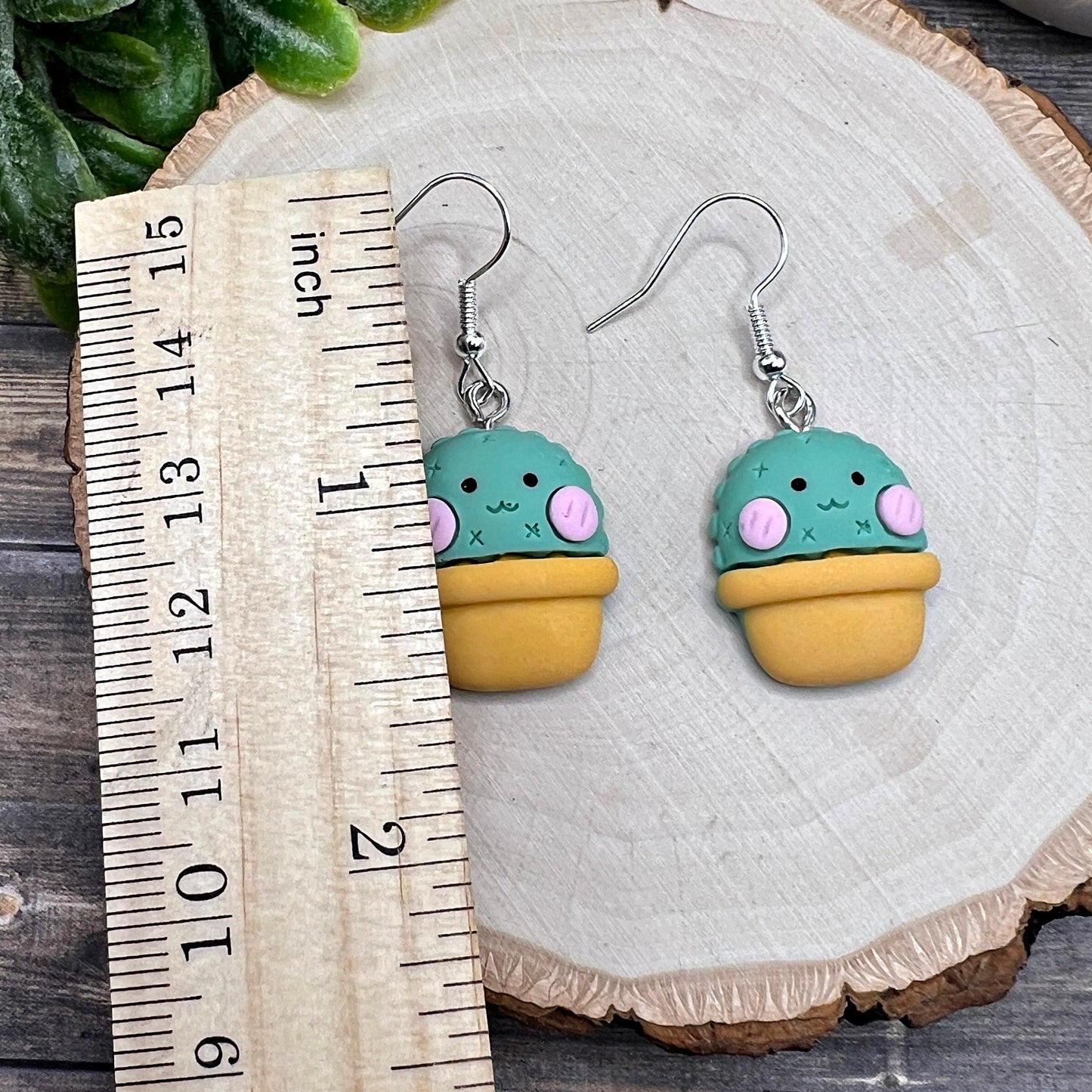 Cactus Succulent Plant Earrings - Clearance