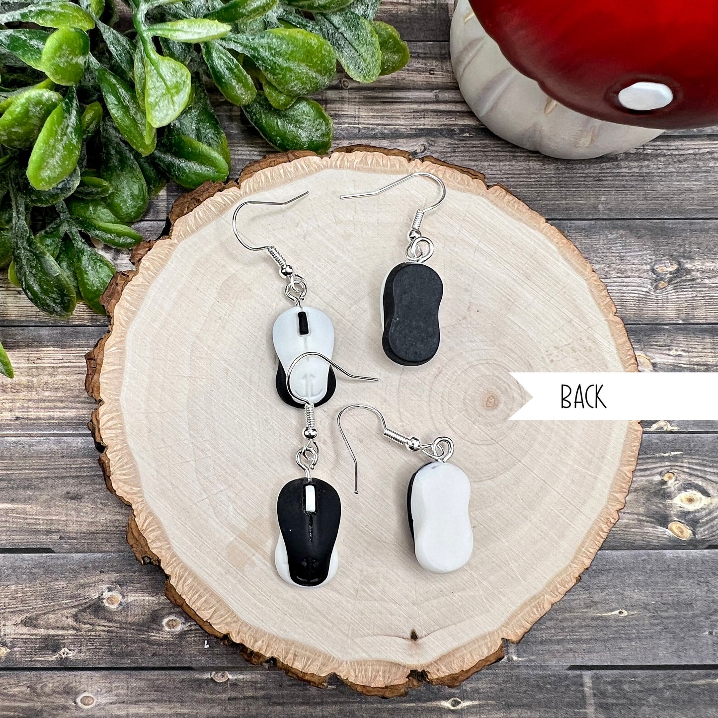 Wireless Mouse Replica Lightweight Resin  Earrings, Hypoallergenic Gift for Techies