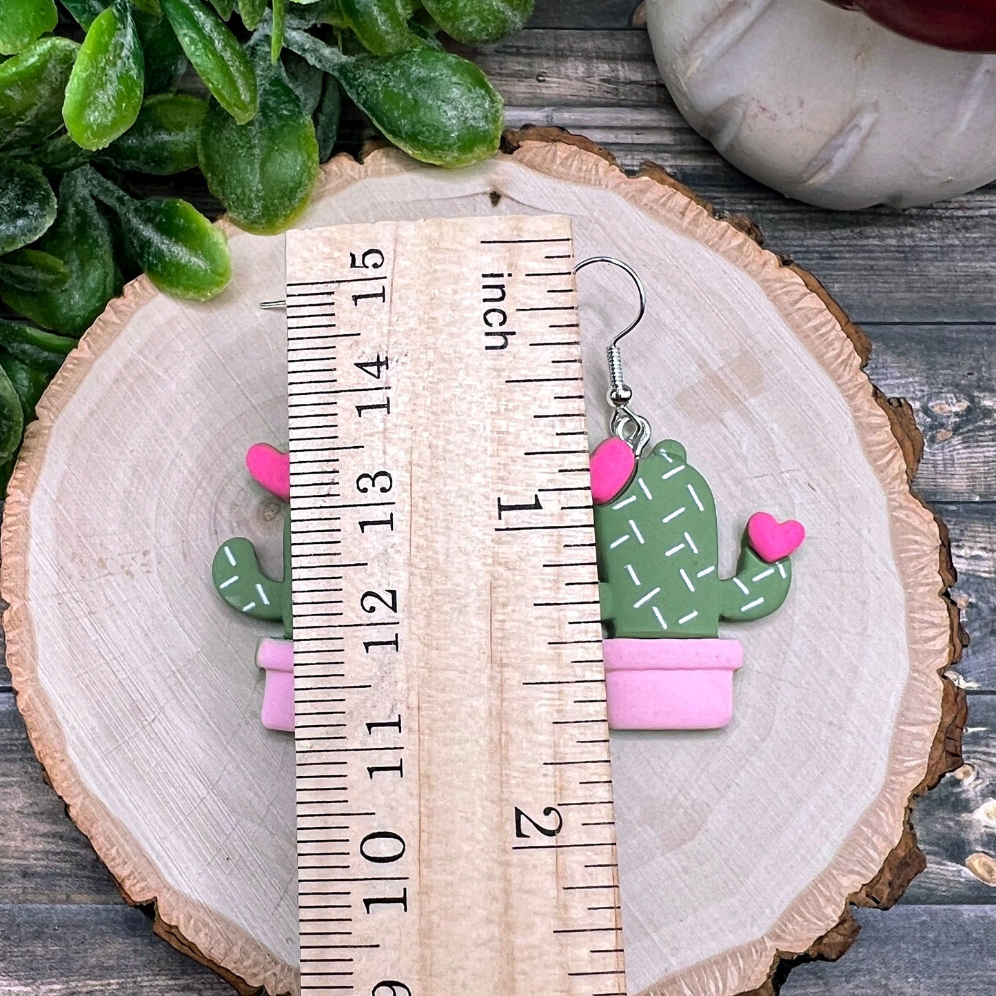 Cactus Succulent Plant Earrings - Clearance