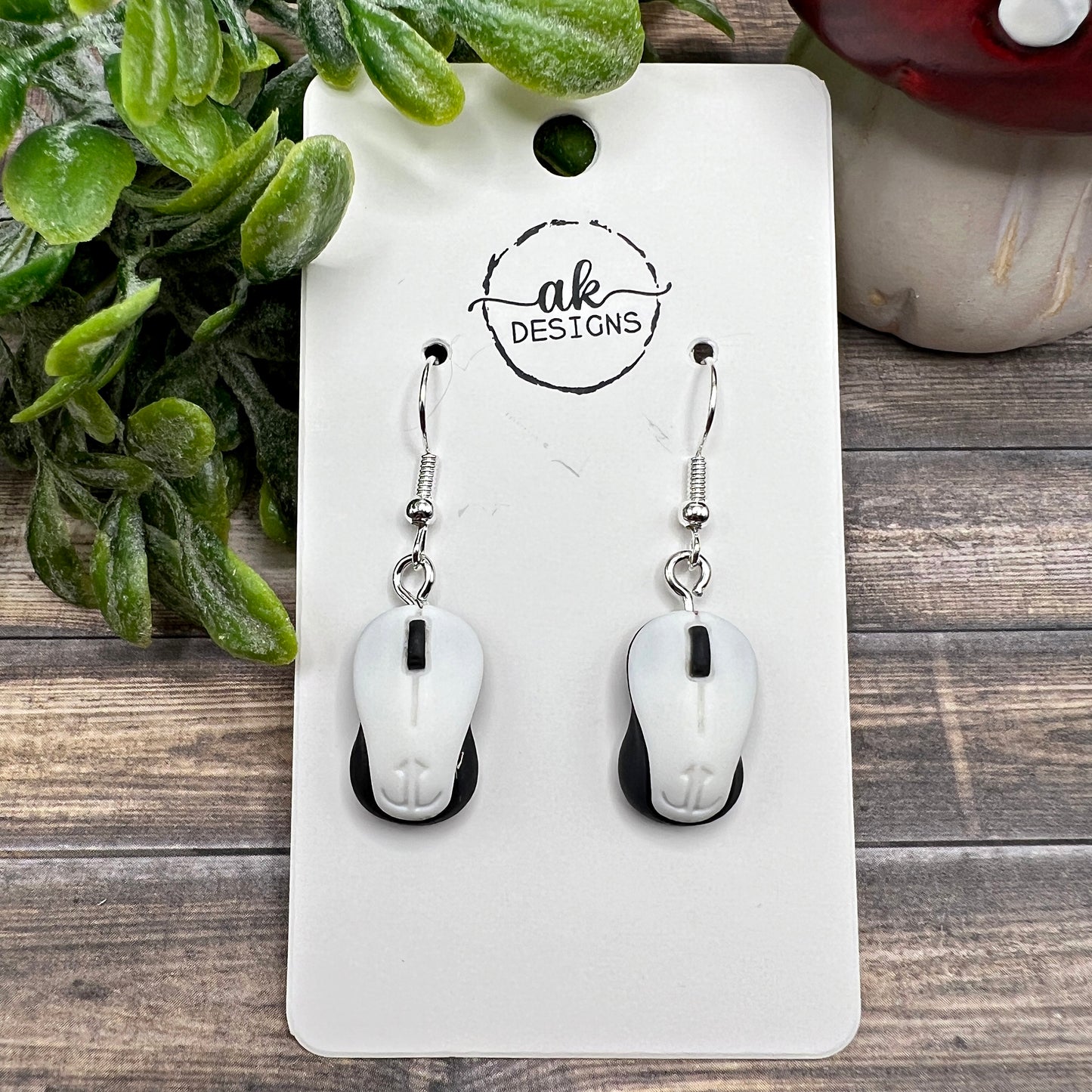 Wireless Mouse Replica Lightweight Resin  Earrings, Hypoallergenic Gift for Techies