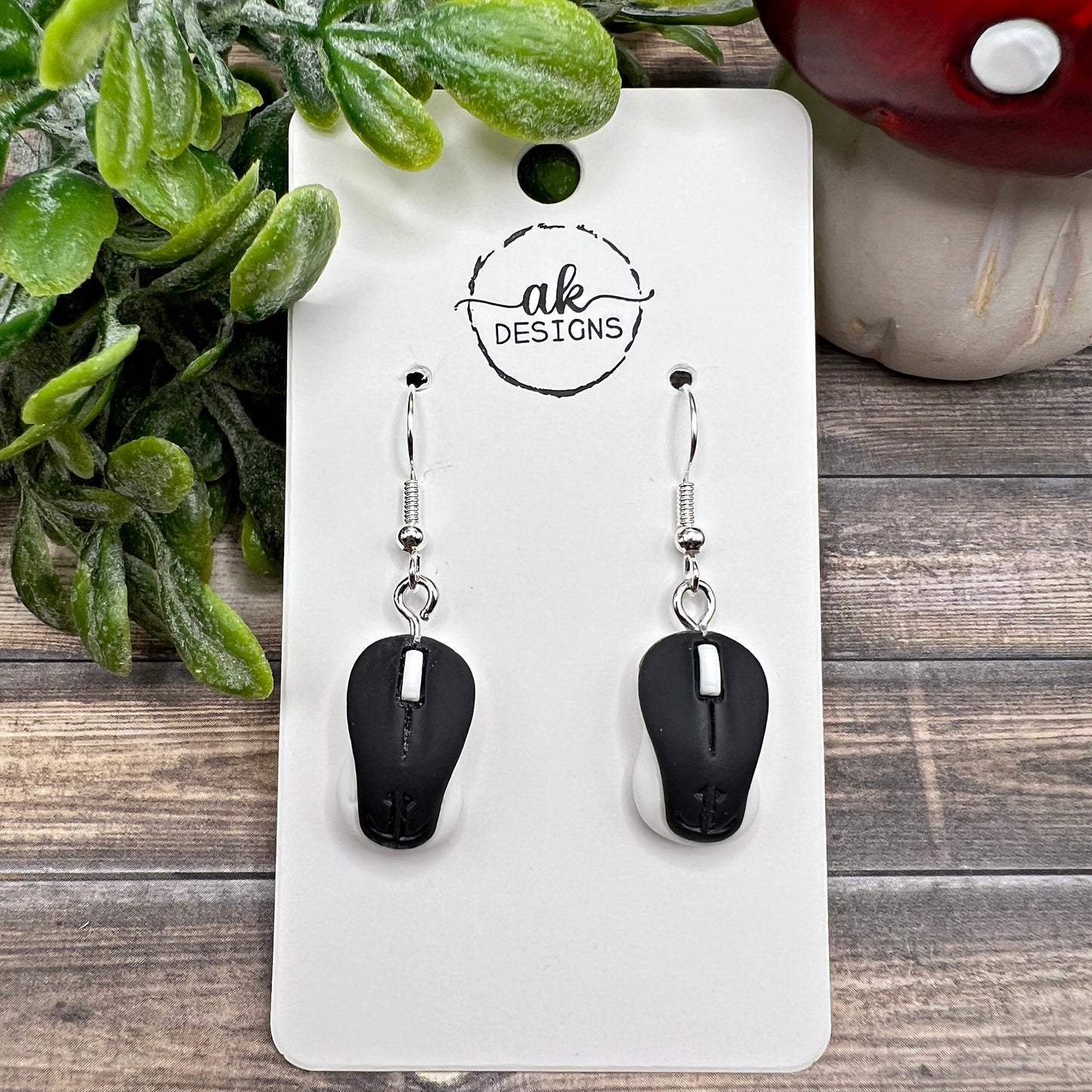 Wireless Mouse Replica Lightweight Resin  Earrings, Hypoallergenic Gift for Techies