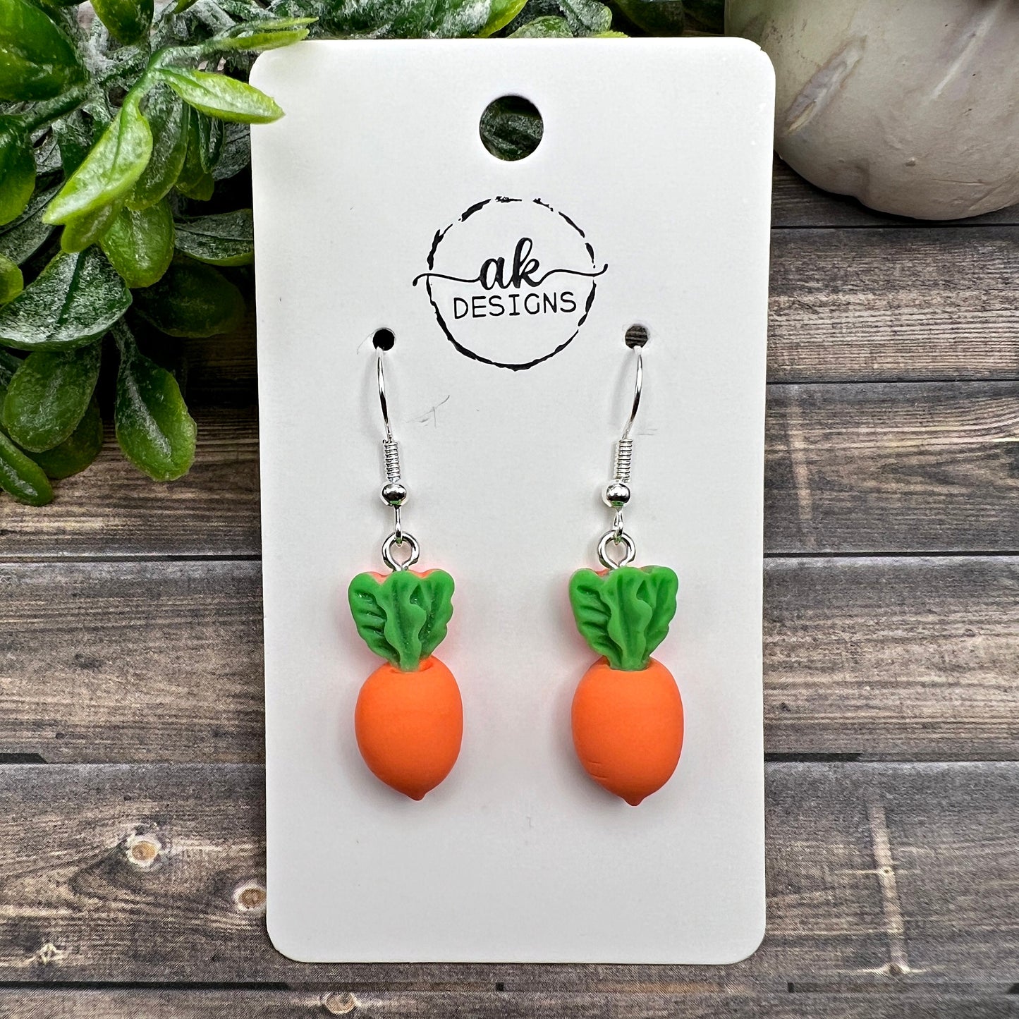 Kawaii Carrot Food Earrings