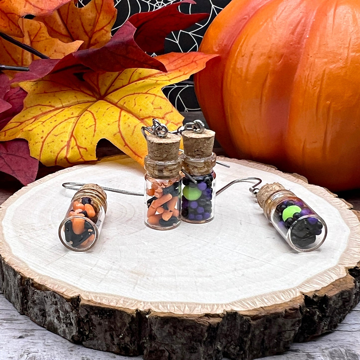 Sprinkle Jar Halloween Candy Spooky Season, Stainless Steel Silver/Silver-tone  Earrings, Hypoallergenic Gift - Clearance