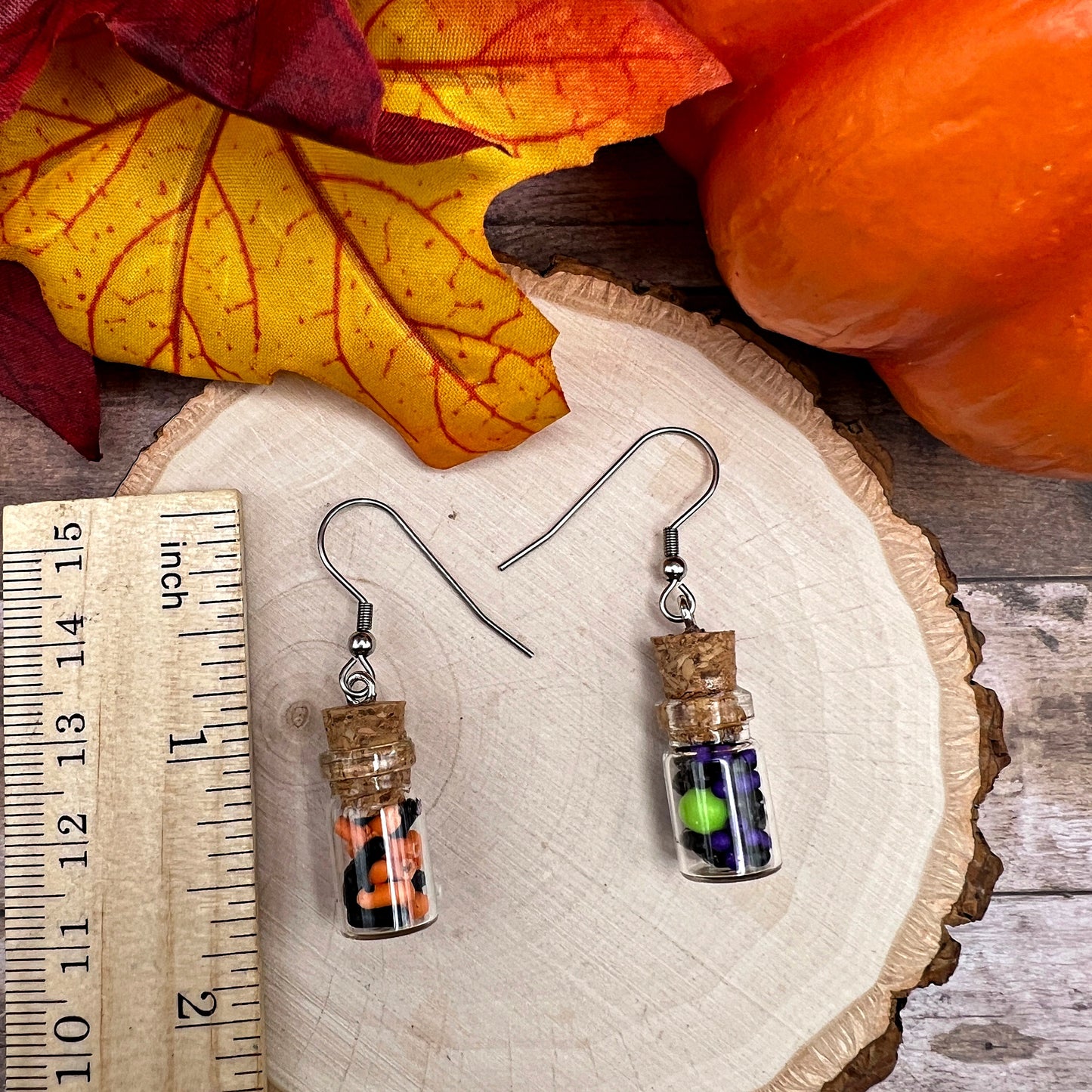 Sprinkle Jar Halloween Candy Spooky Season, Stainless Steel Silver/Silver-tone  Earrings, Hypoallergenic Gift - Clearance