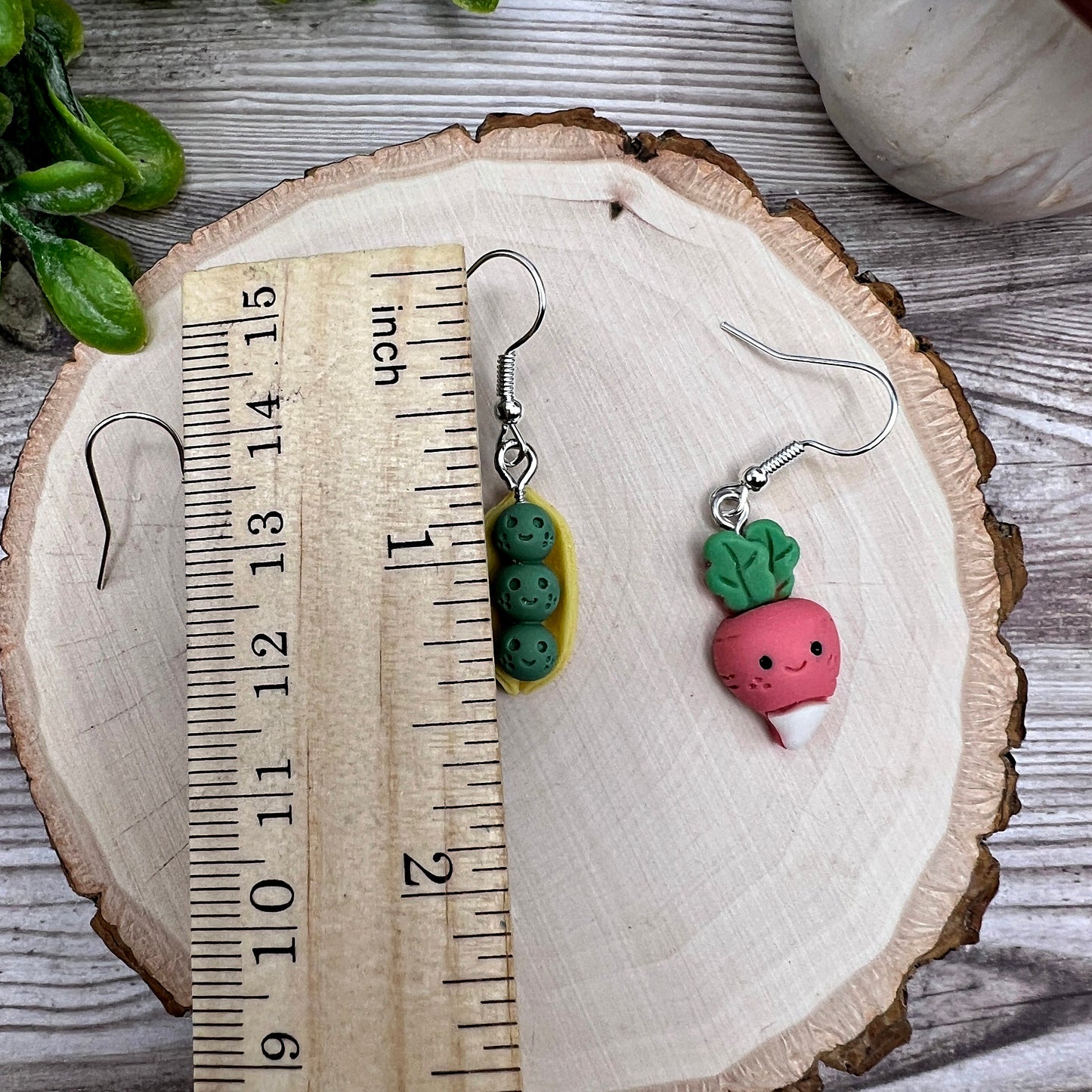 Tiny Kawaii Smiling Cartoon Veggie Farm Gardening Harvest, Hypoallergenic  Earrings, Turnip, Broccoli, Mushroom, Peas, Radish